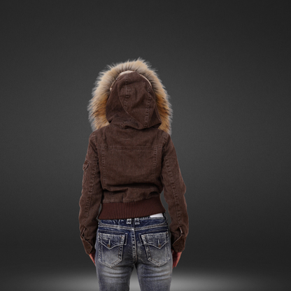 Jacke mit Pelzkragen