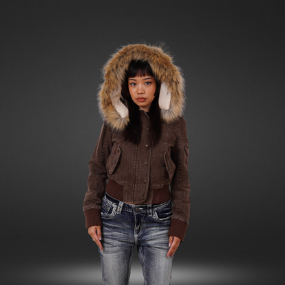 Jacke mit Pelzkragen